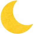 a yellow moon